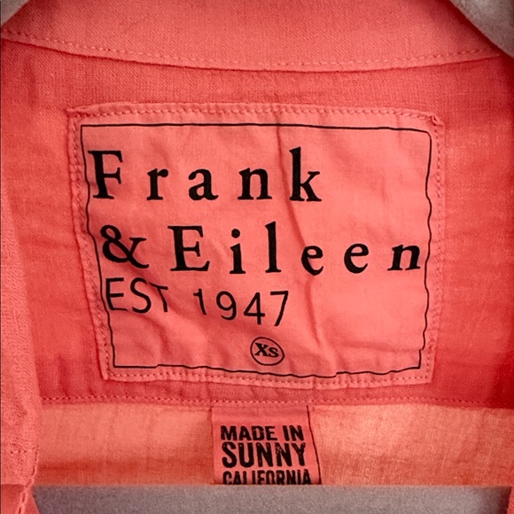 Frank & Eileen Coral Button-Up Blouse - Picture 2 of 4